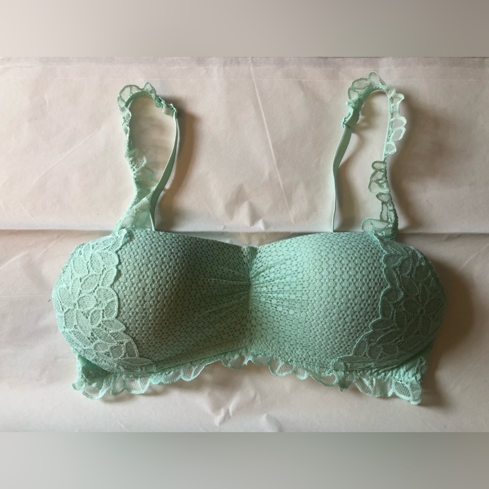 Aerie Size Medium Bralette Bra Size Medium Aqua Green Blue